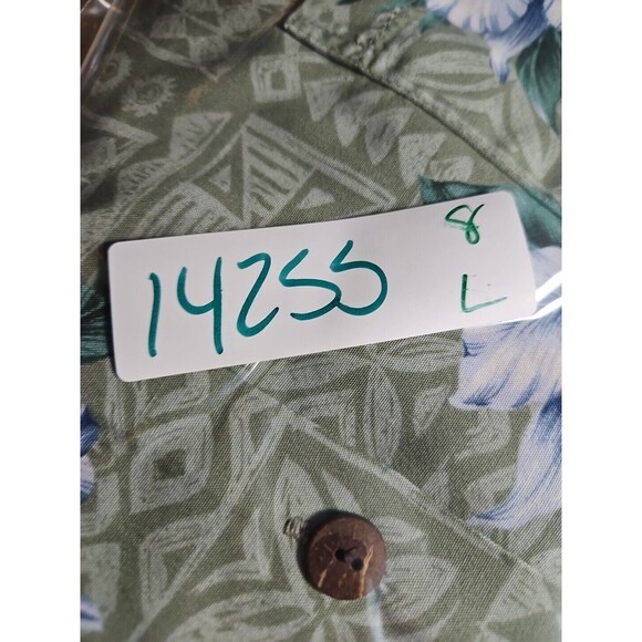 Vintage Hilo Hattie Shirt Mens Large Button Up Floral‎ Aloha Hawaii Short Sleeve - Picture 9 of 9